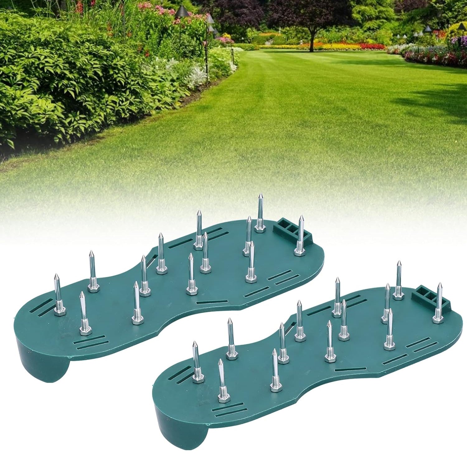 Lawn Aerator Sandals, Garden Grass Aerator Spiked Sandals Green Studded Shoes for Yard Patio Garden Excavation Lawn Aerator Sandals, Garden Grass Aerator Spiked Sandals Green Studded Shoes for Yard Patio Garden Excavation